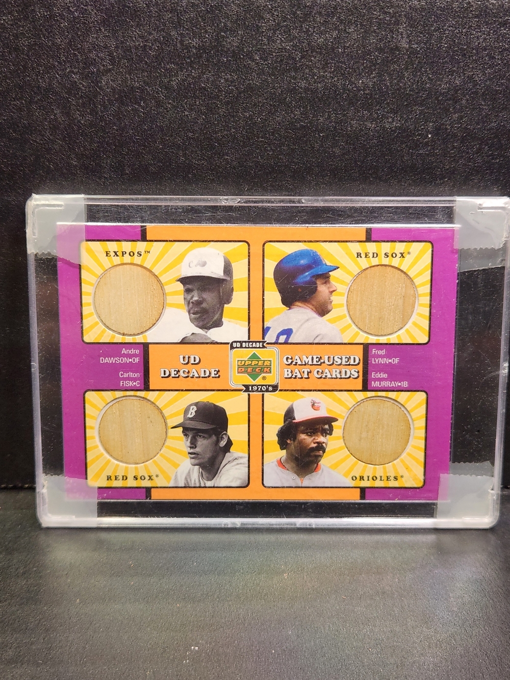 Decade Game-Used Bat Card - Purple